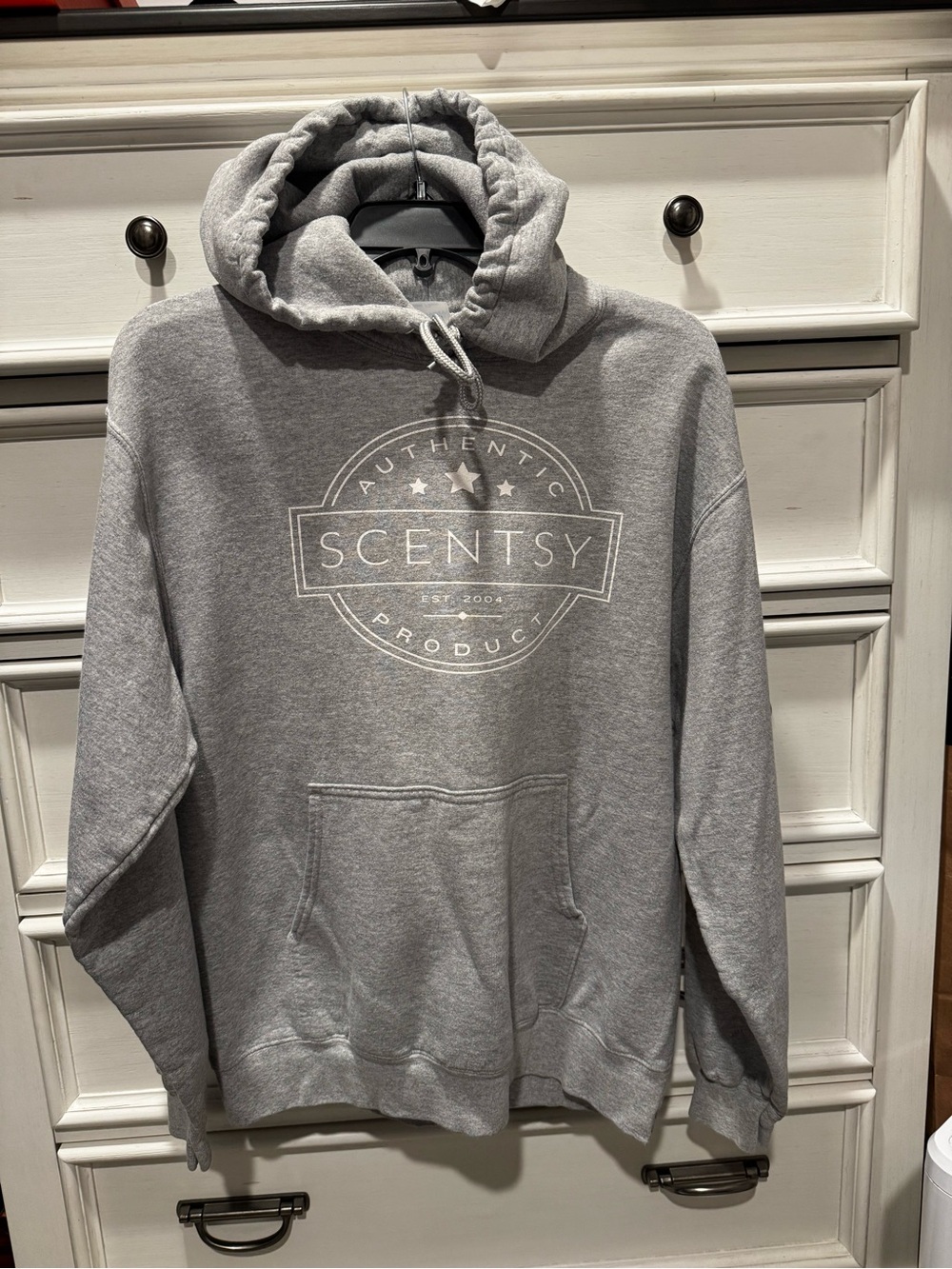 Scentsy Gray Logo Pullover Hoodie Size Medium